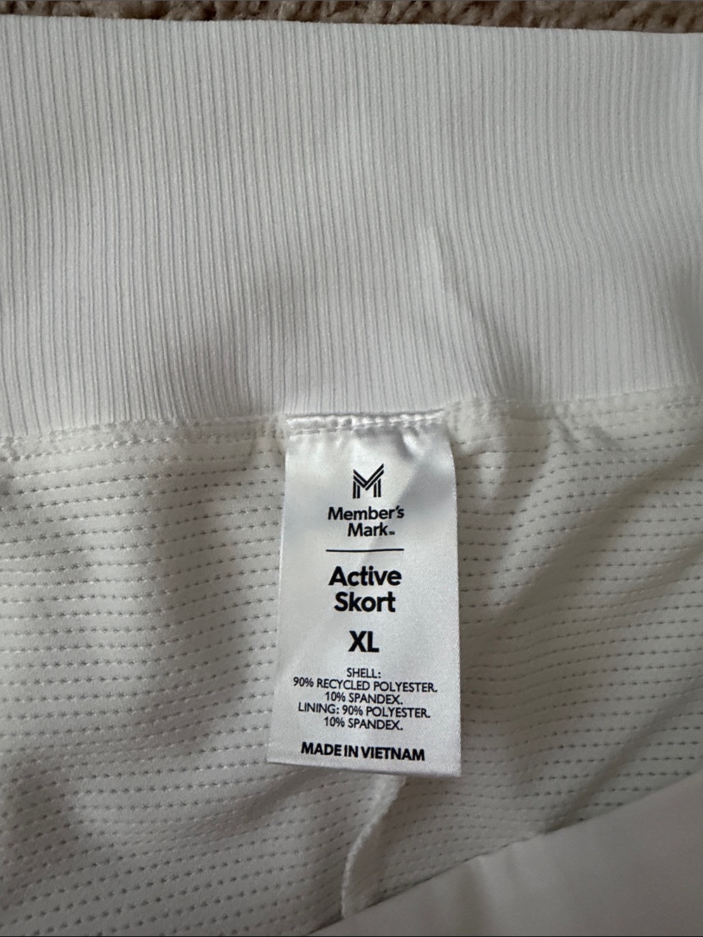 Women's White Active Mini Skort with Side Pockets - Picture 2 of 4